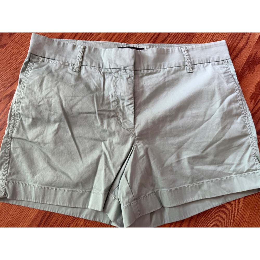 J.Crew Chino Shorts Womens 10 Sage Green Cotton Twill Mid Rise Casual Summer